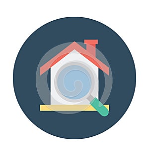 House Search Color Isolated Vector Icon which can easily modify or edi House Search Color Isolated Vector Icon which can easily t
