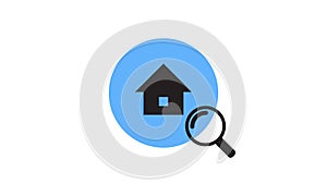 house search real estate icon. home symbol, design template element,vector illustration isolated