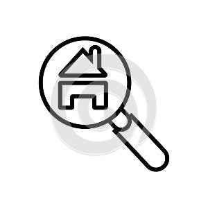 House search vector icon- vector