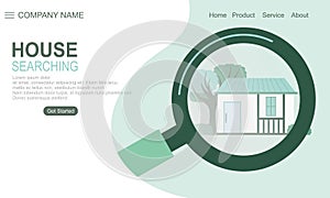 House searching concept for landing page