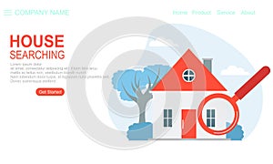 House searching concept for landing page