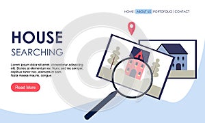 House searching concept for landing page