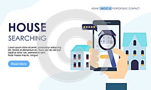 House searching concept for landing page