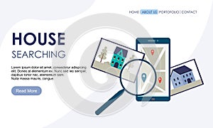 House searching concept for landing page