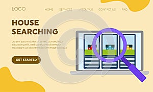 House searching concept for landing page