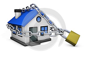 House Security Home Icon Locked Concept