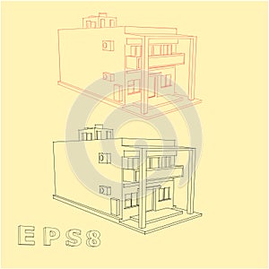 House in the shape of a rectangle