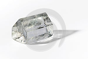 House shaped crystal on white background