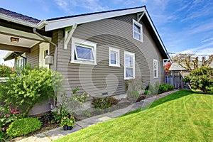 House socle with white windows