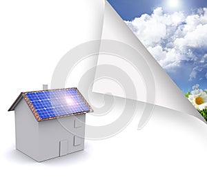 House with solar energy to make money