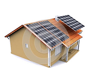 House with solar energy to make money