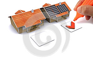 House with solar energy to make money