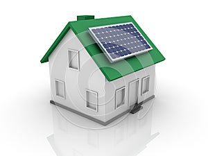 House with Solar Panel