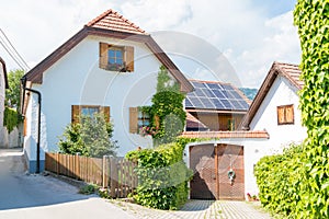 House with solar panels in Austria