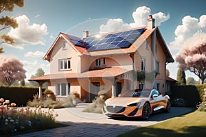 house with solar panels on the roof