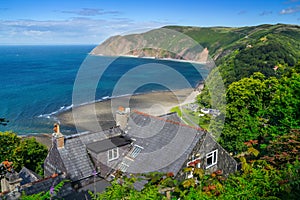 The house is on a steep bank in Lynton