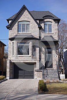 House with stone gable photo