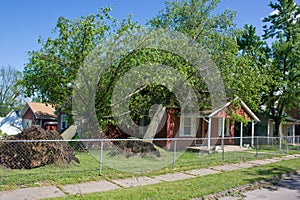 House with Storm Damage