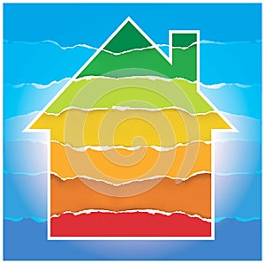 House symbol with Energy performance scale.