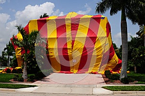 House tented for fumigation photo