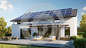 House with Terace and solar technology