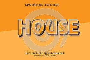 House title background Editable text effect, 3d text template