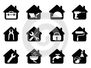 House with tools icon