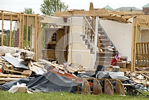 House with Tornado Damage