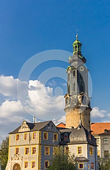 House and tower of the city palace in Weimar