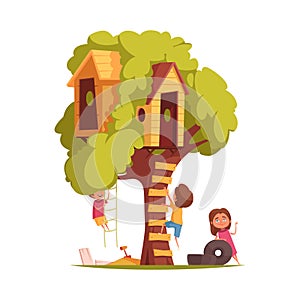 House On Tree Composition