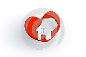 House tree icon logo vector