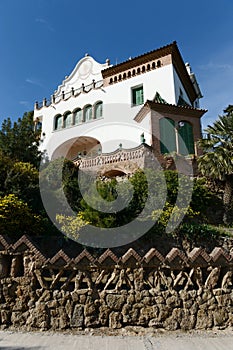 The house of Trias in the Park Guell of Barcelona.