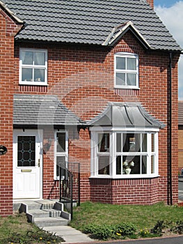 House uk red brick new build home