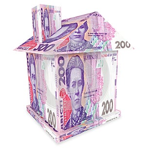 House from ukrainian money hryvnia