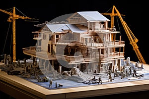 the house under construction