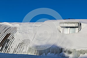 House under snow