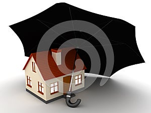 House under umbrella