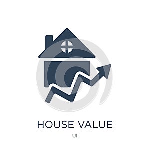 house value icon in trendy design style. house value icon isolated on white background. house value vector icon simple and modern