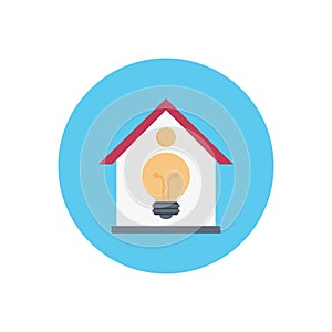 House vector flat color icon