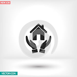 House vector icon , lorem ipsum Flat design