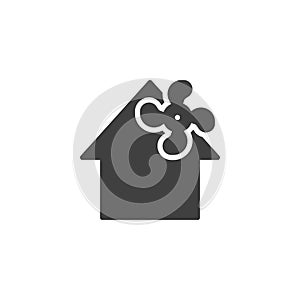 House ventilation system vector icon