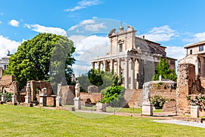 House of Vestal Virgins at Roman Forum, Rome, Italy