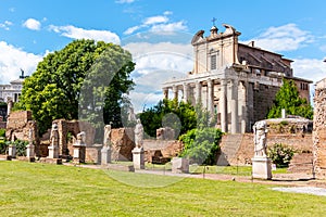 House of Vestal Virgins at Roman Forum, Rome, Italy