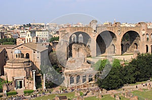 House of the Vestals and the Basilica of Maxentius