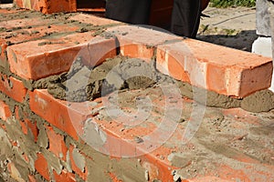 House Wall Bricklaying, Brickwork Photo