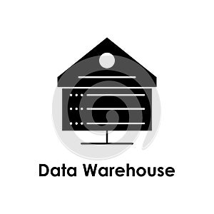 house, warehouse icon. Element of business icon with description. Glyph icon for website design and development, app development.