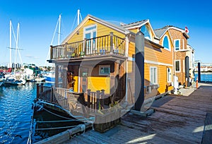 House on the water. Economical living in overcrowded city