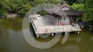 House on the water. The historical buildings of the sity of Hong Kong.