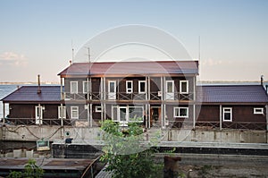 House on the water in summer horizontal