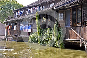 House in the water town of Wuzhen, China photo